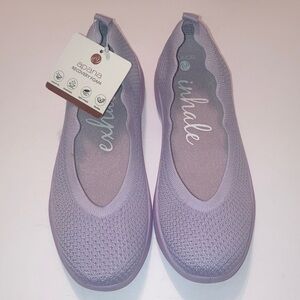 Women’s Apana Exhale Light Lavender Knit Slip-On Flats Size 7.5 New